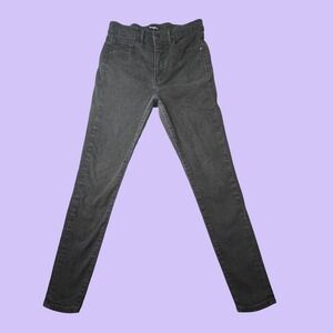 Express Jeans Women 6R Black Skinny High Rise Hyper Stretch Denim Pants